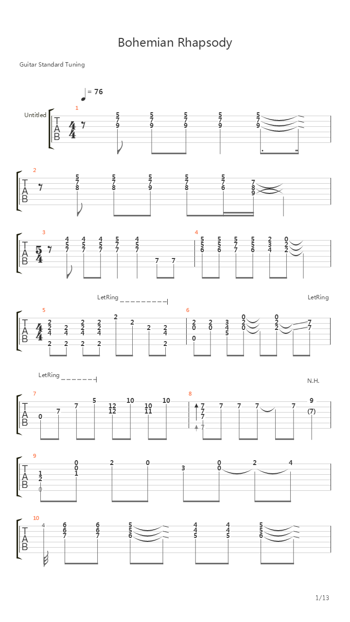 Bohemian Rhapsody (Fingerstyle by Edgar Cruz )吉他谱