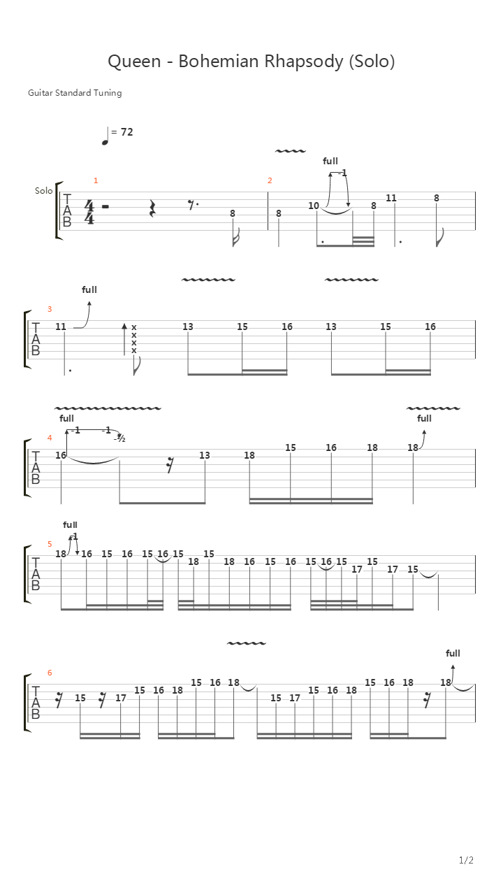 Bohemian Rhapsody (Solo Played by David Escobar)吉他谱