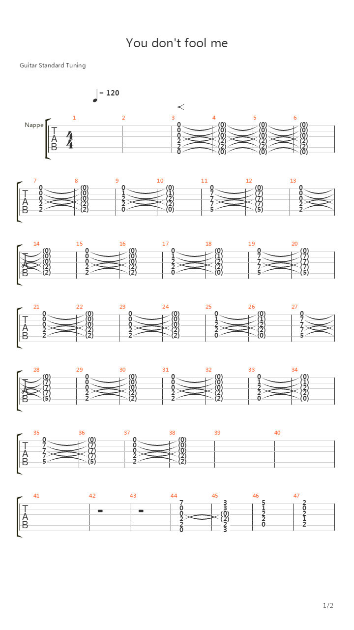 You Dont Fool Me吉他谱