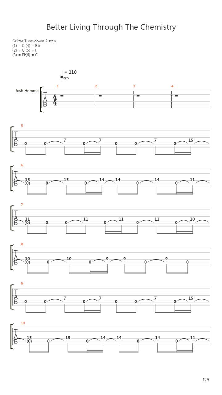 Better Living Through The Chemistry吉他谱