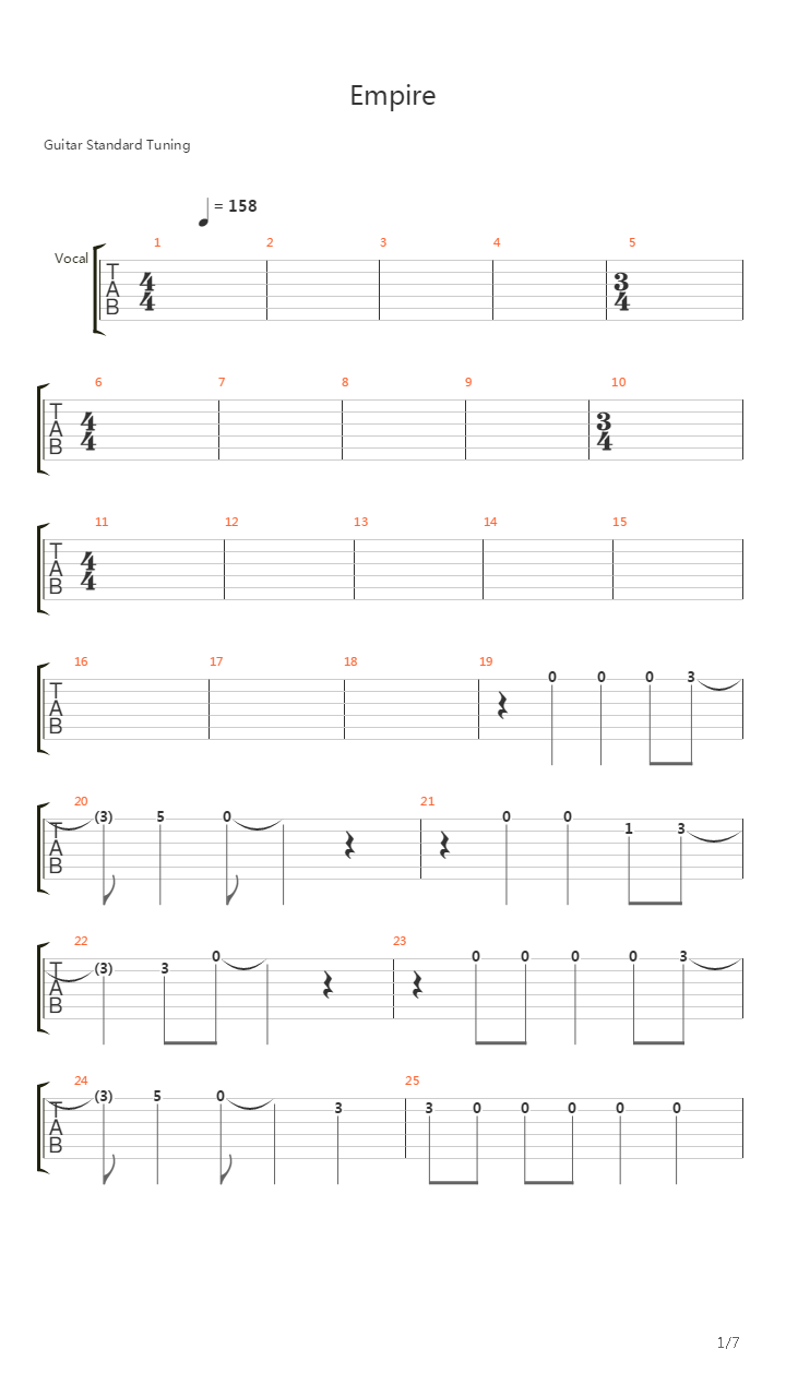 Empire吉他谱
