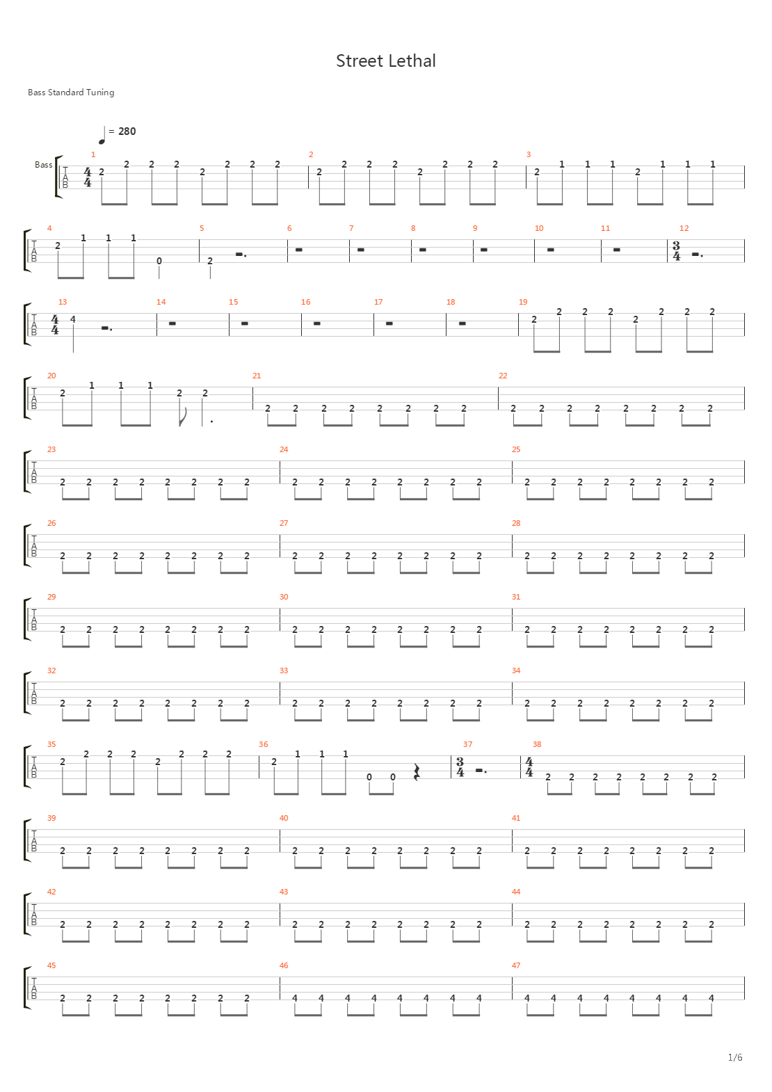 Street Lethal吉他谱