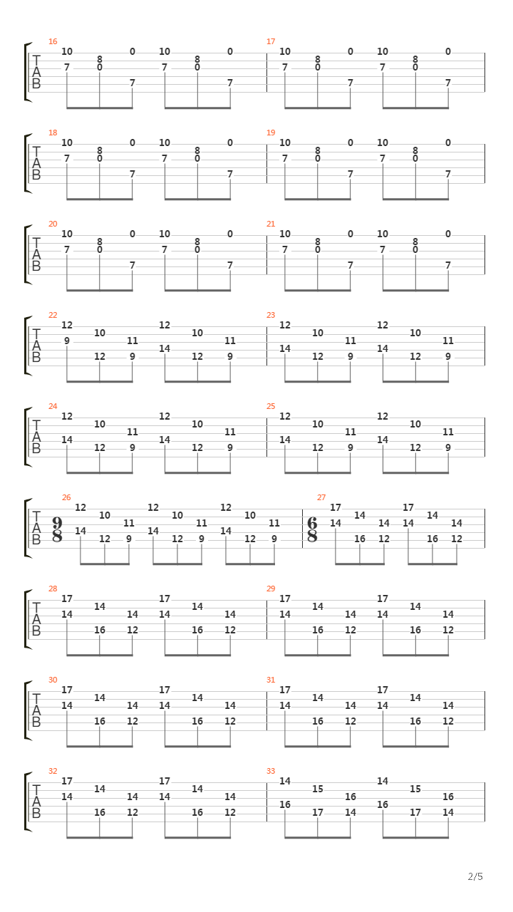 Arpeggi吉他谱