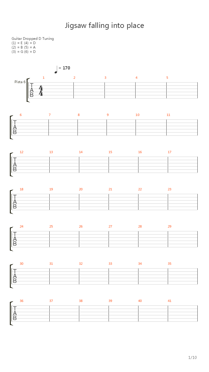 Jigsaw Falling Into Place吉他谱