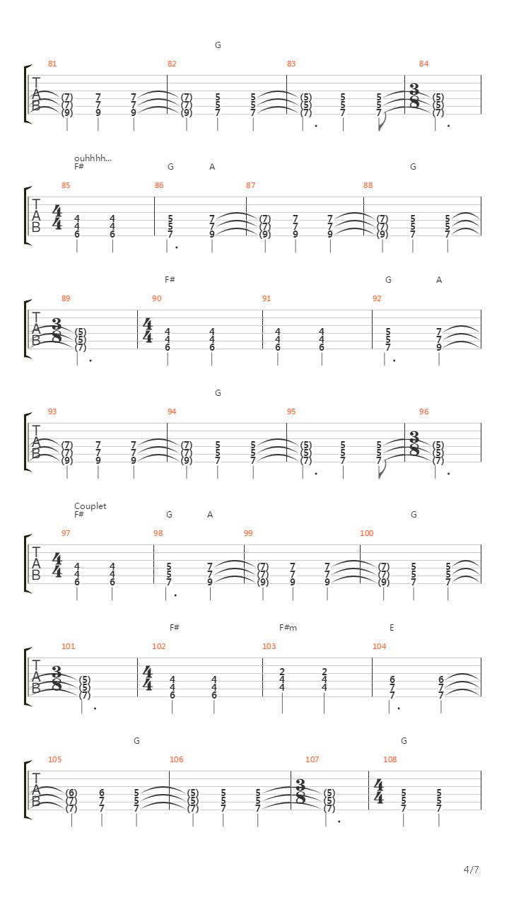 Pyramid Song吉他谱