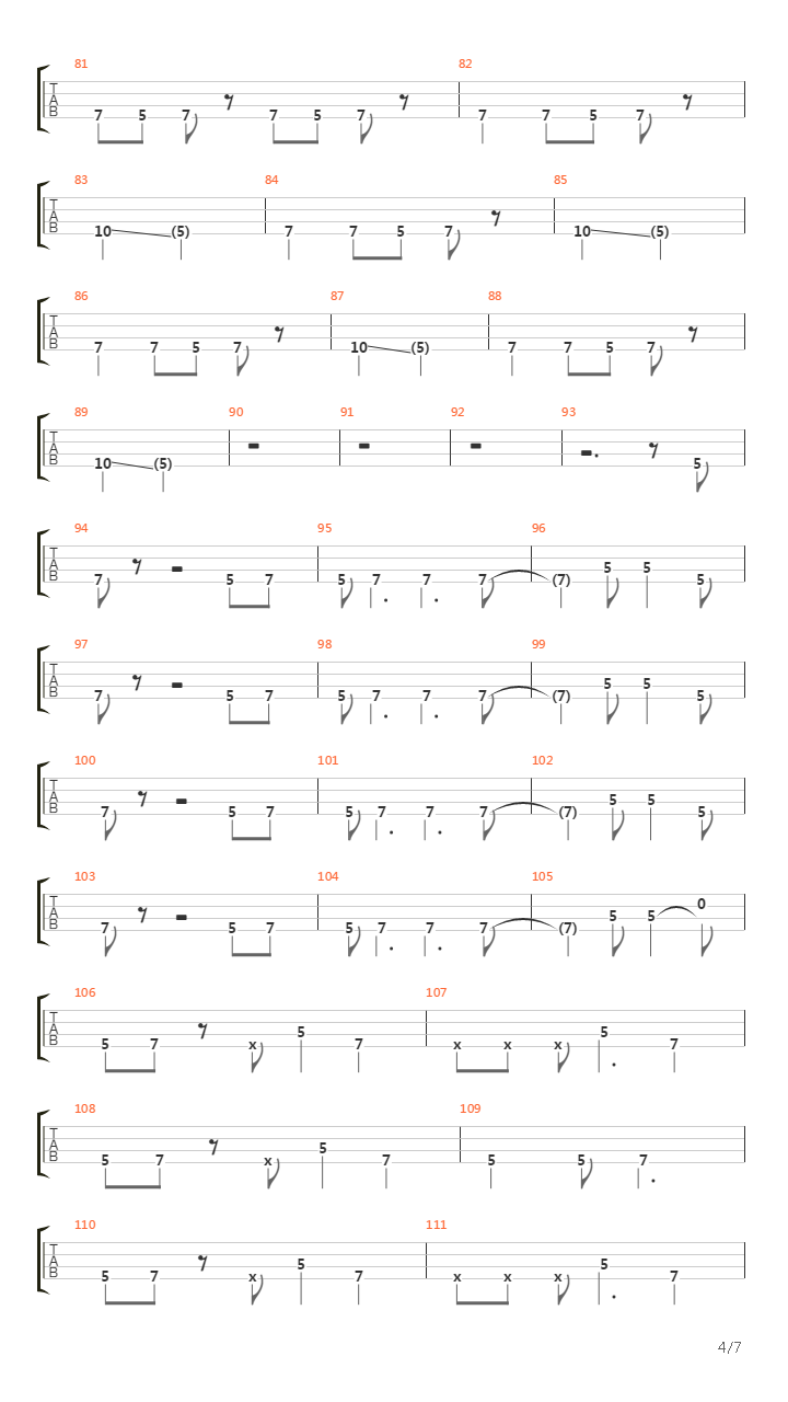 Calm Like A Bomb (Bass)吉他谱