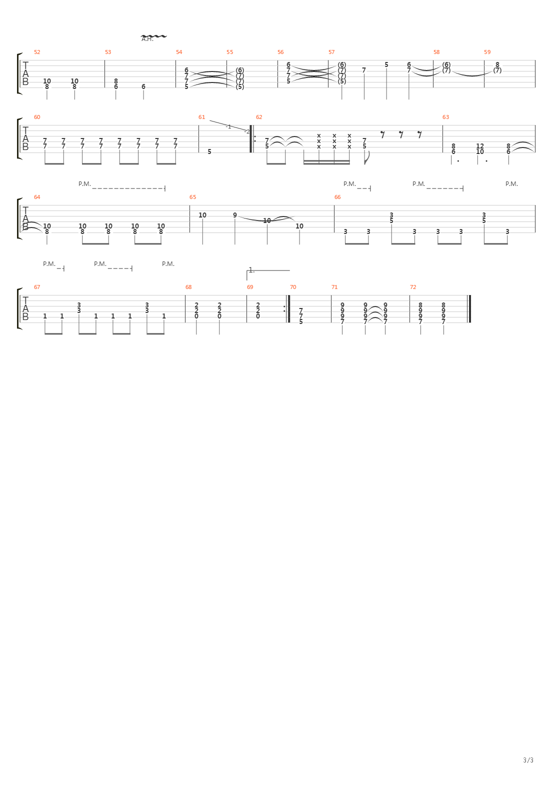 Down吉他谱