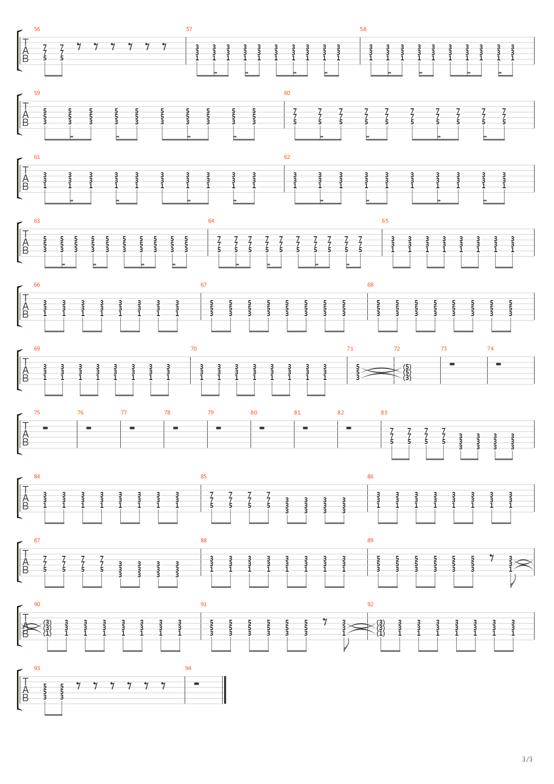 The Strenght To Go On吉他谱