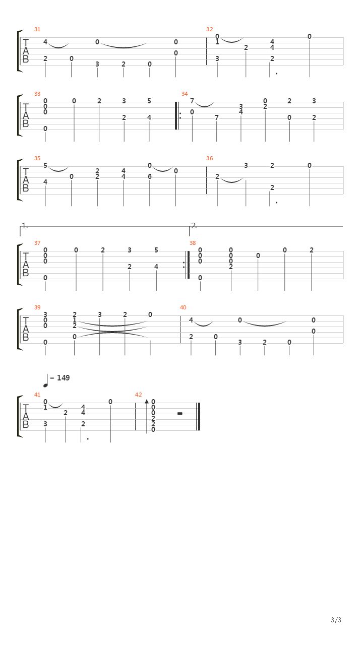 Passacaille En Mi Mineur吉他谱