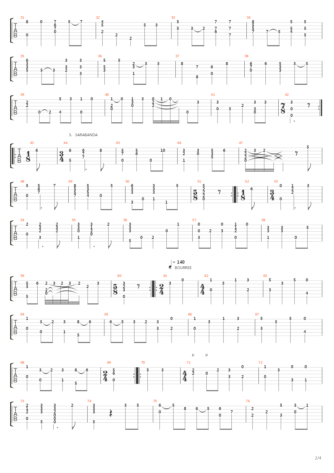 Suite In Re Minore吉他谱