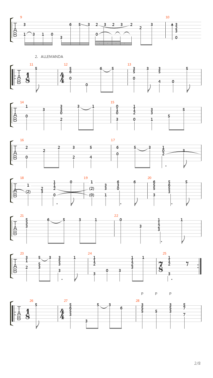 Suite In Re Minore吉他谱