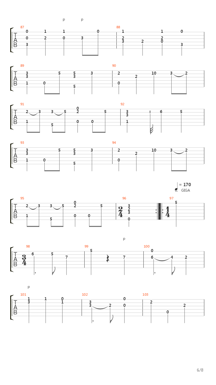 Suite In Re Minore吉他谱