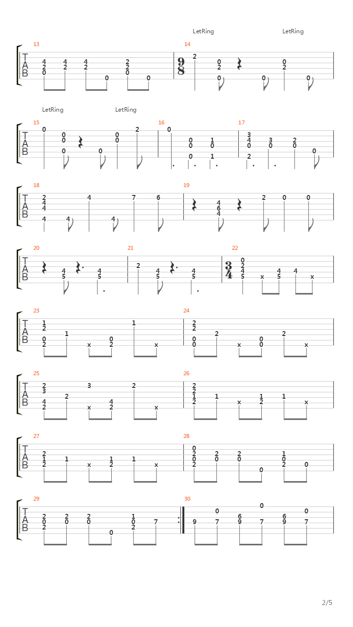 La Javanaise吉他谱