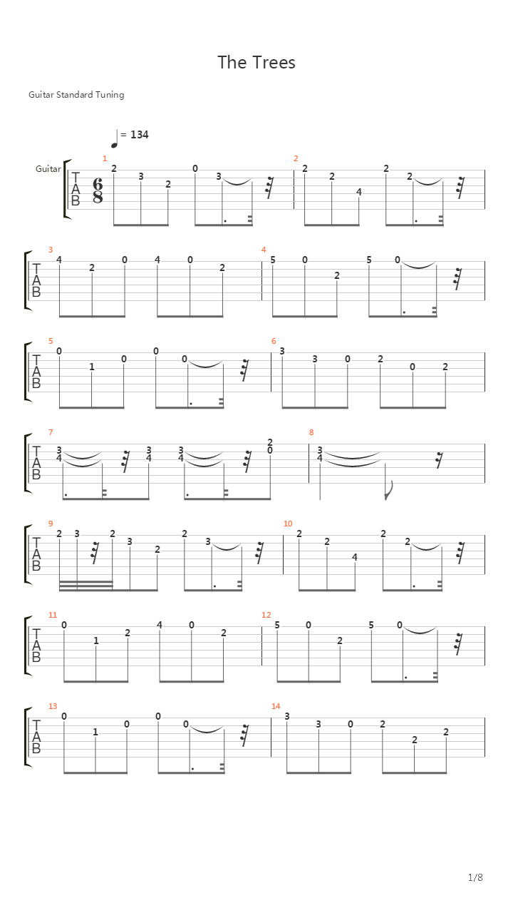 The Trees吉他谱