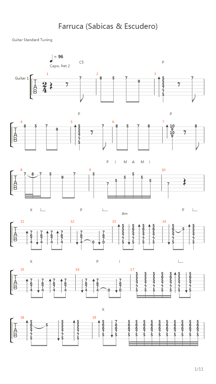 Farruca吉他谱