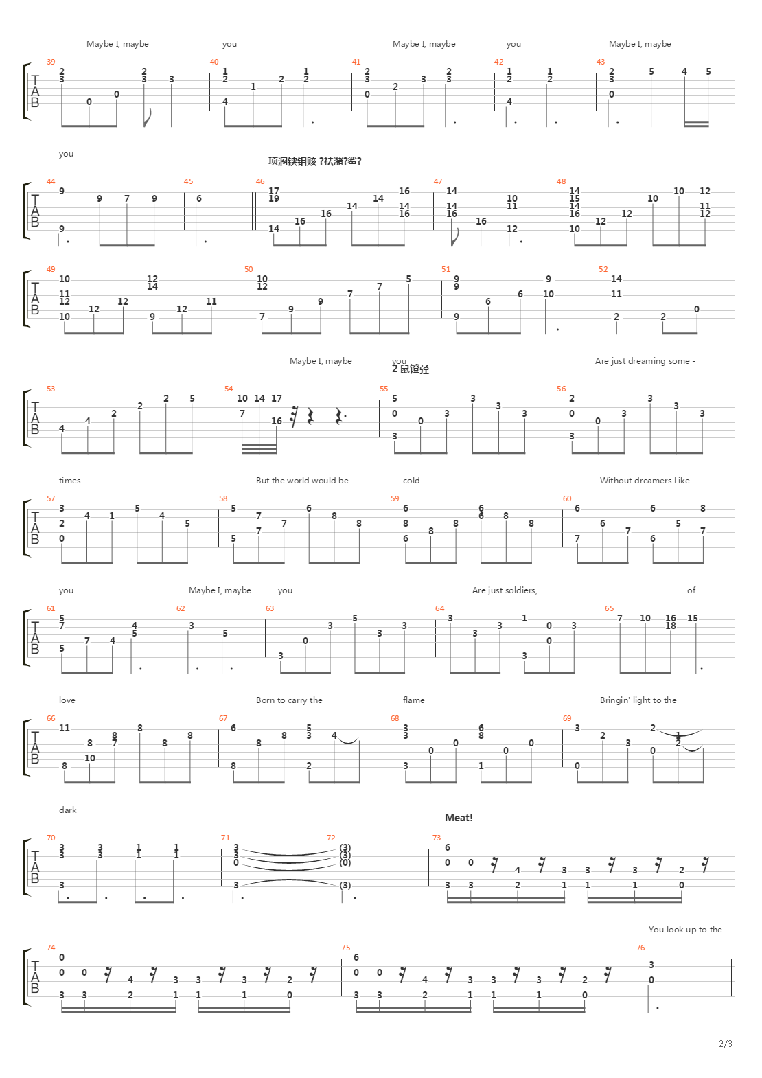 Maybe I Maybe You吉他谱