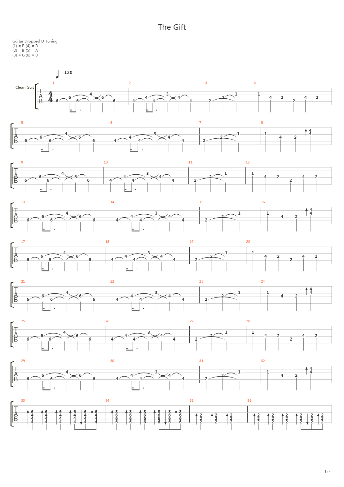 The Gift吉他谱