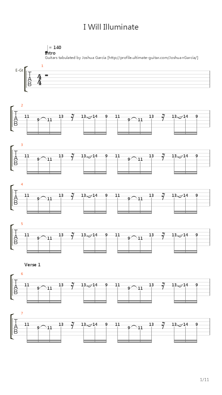 I Will Illuminate吉他谱