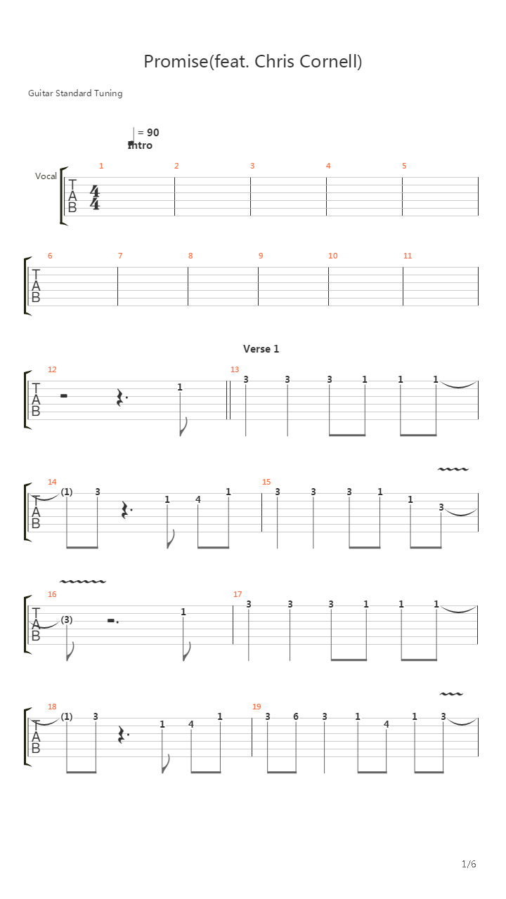 Promise吉他谱