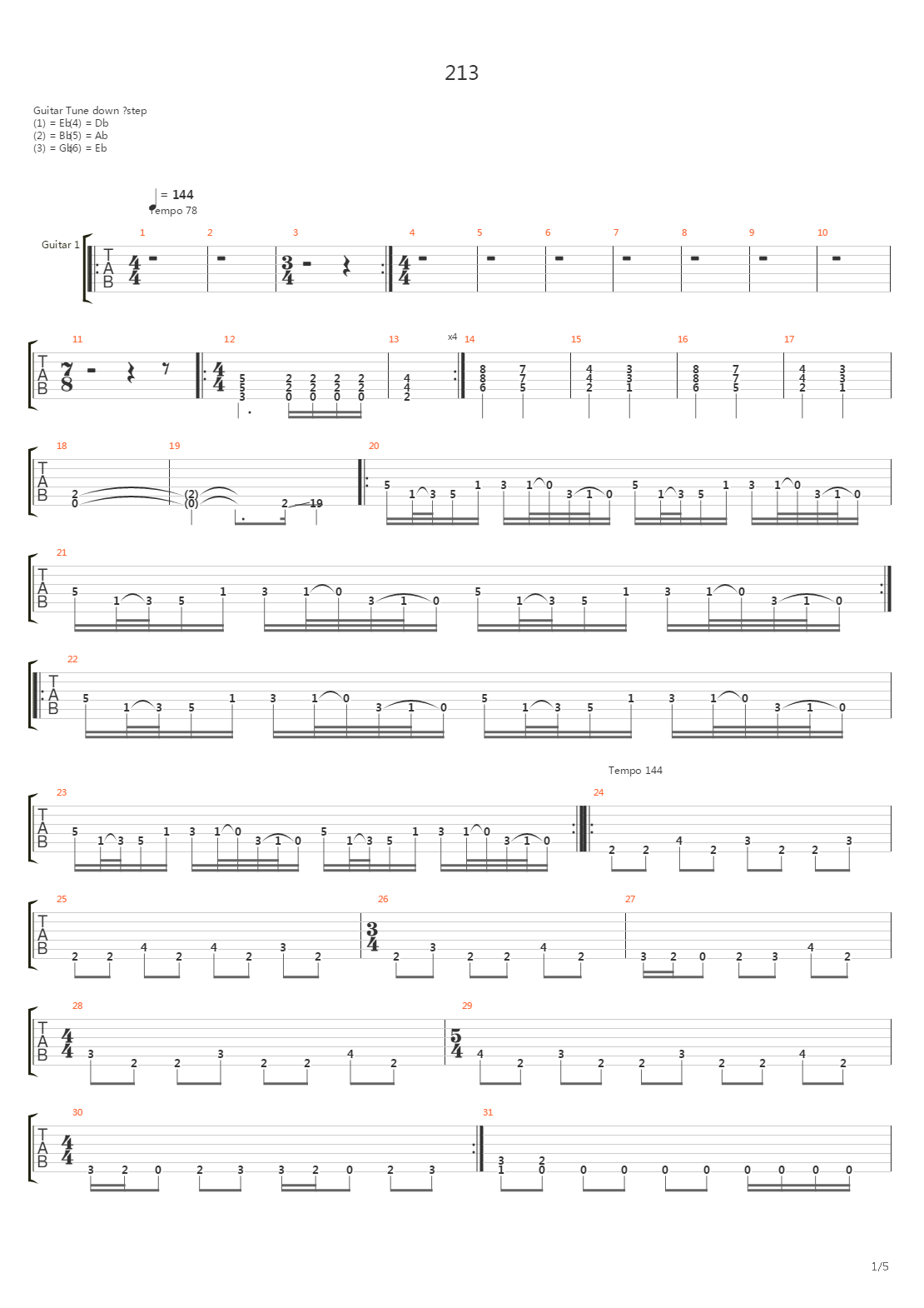 213吉他谱