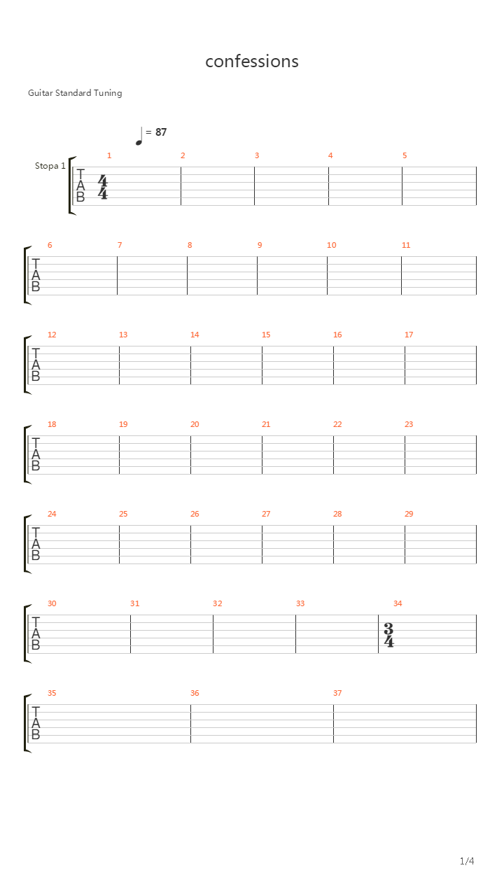 Confessions吉他谱
