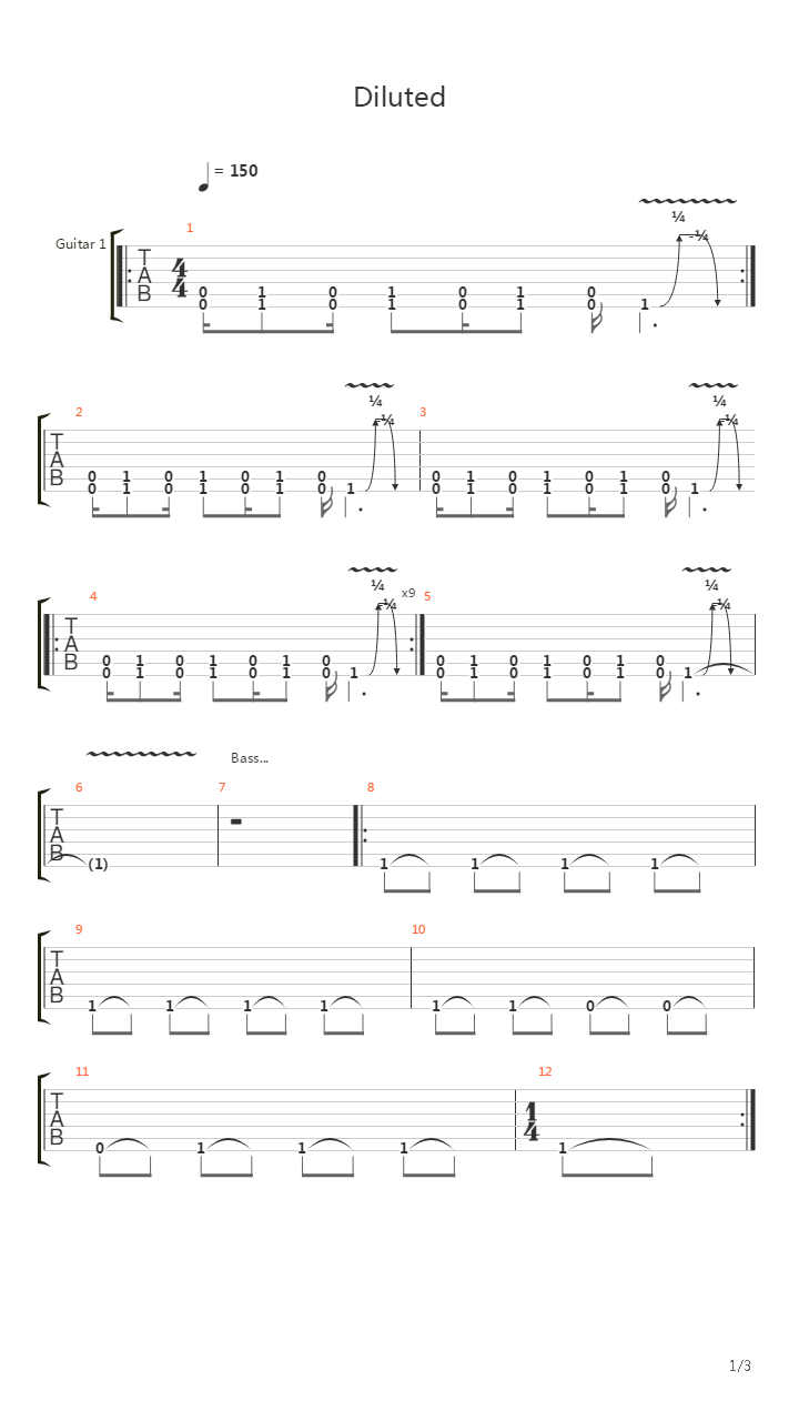 Diluted吉他谱
