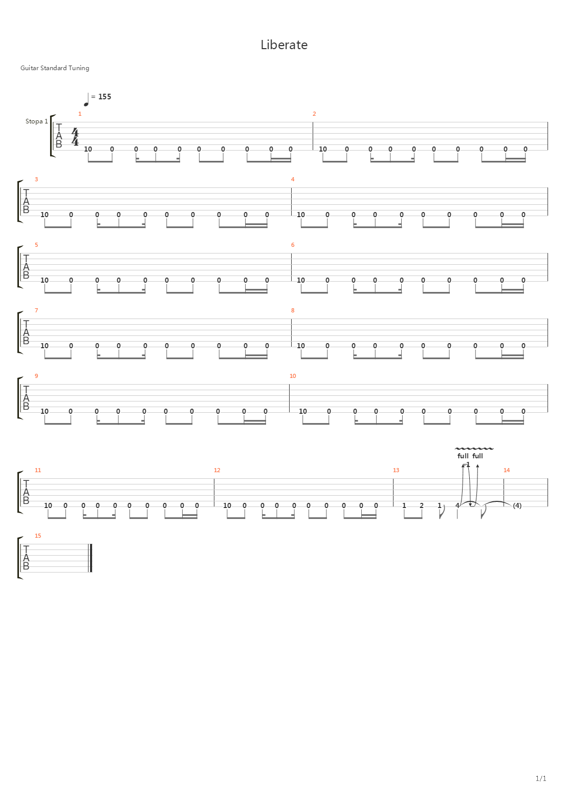 Liberate吉他谱