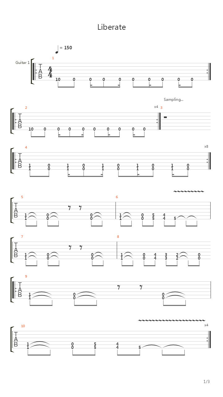 Liberate吉他谱