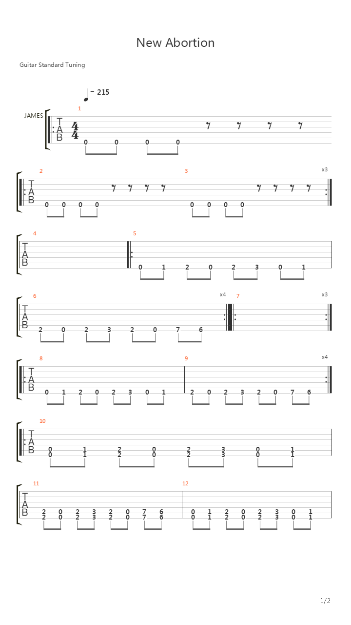 New Abortion吉他谱