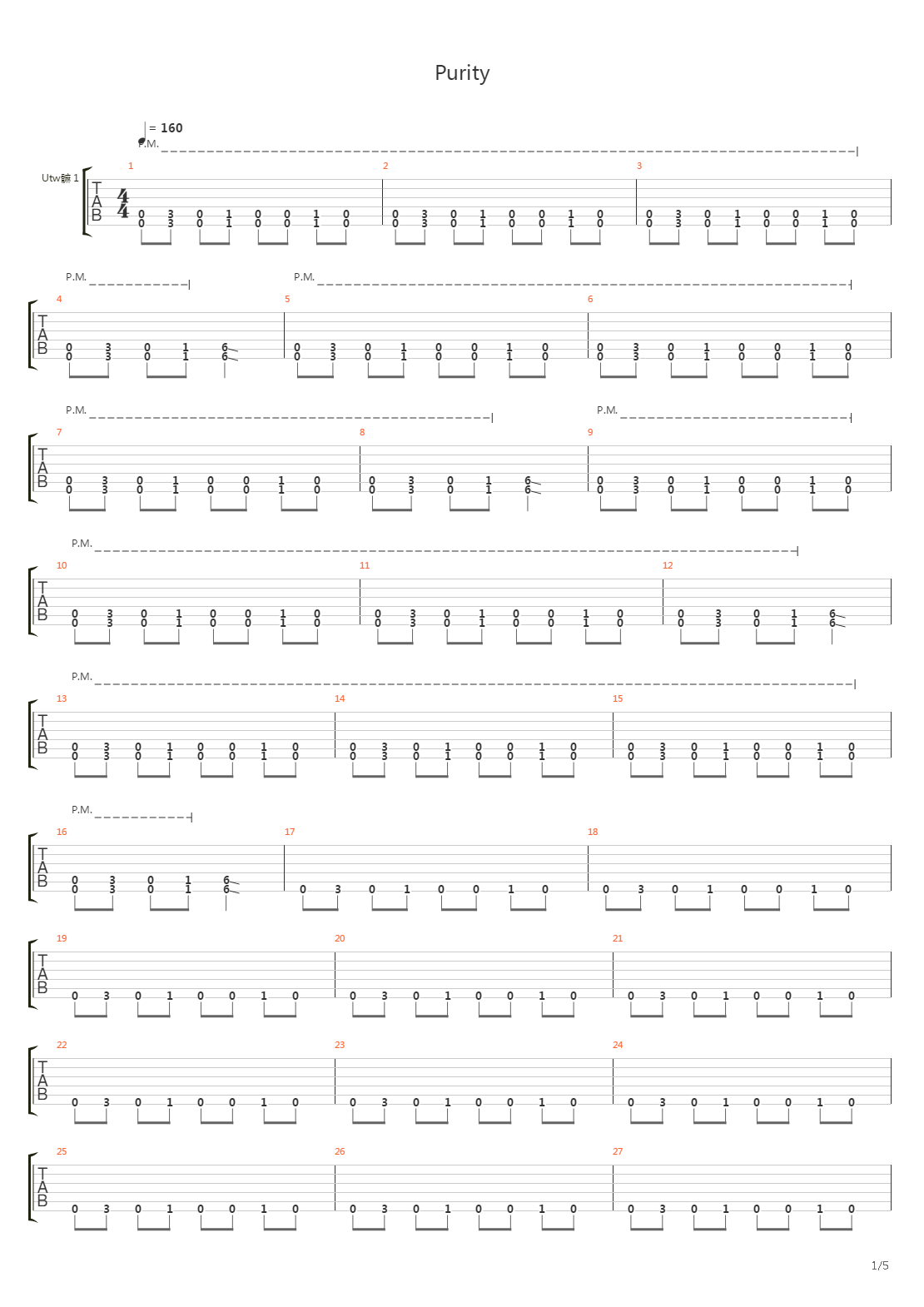 Purity吉他谱