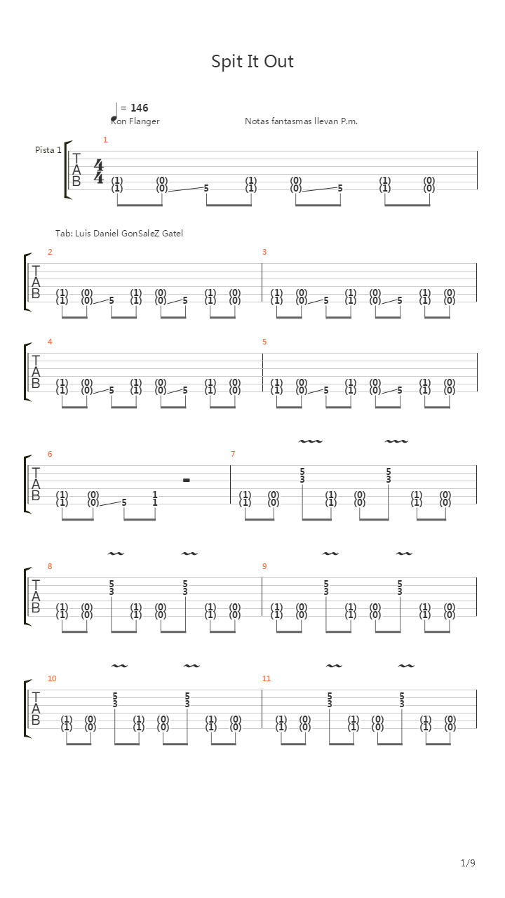 Spit it Out吉他谱