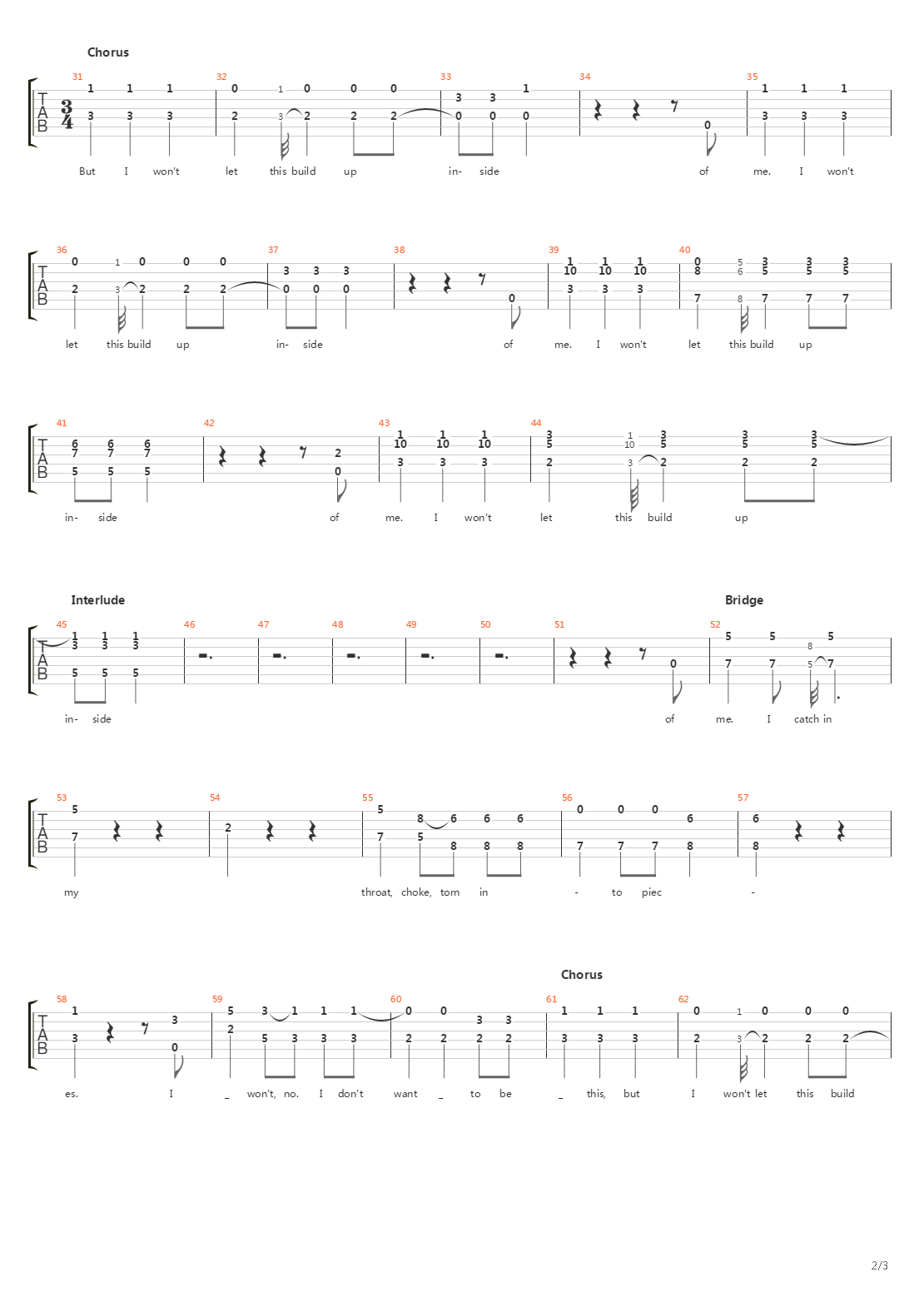 Vermillion (Part 2)吉他谱