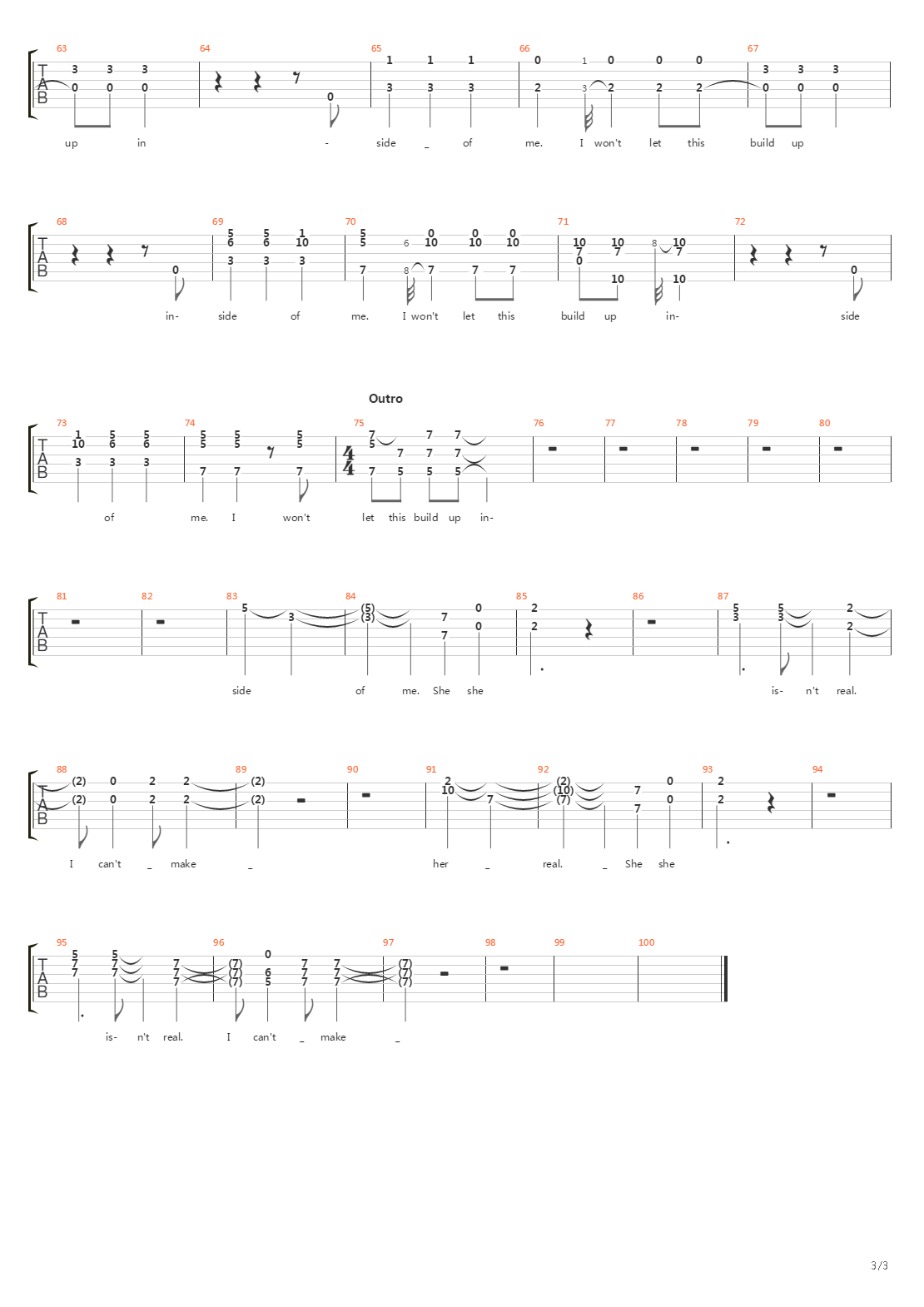 Vermillion (Part 2)吉他谱