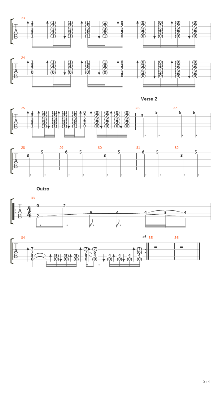 Vermillion (Part 2)吉他谱