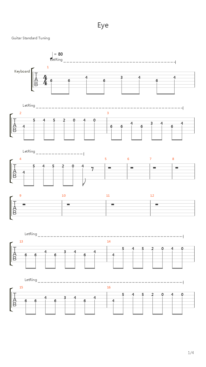 Eye吉他谱