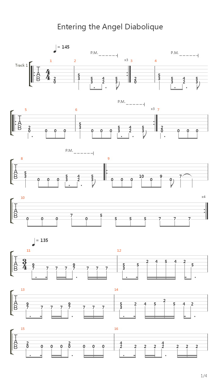 Entering The Angel Diabolique吉他谱