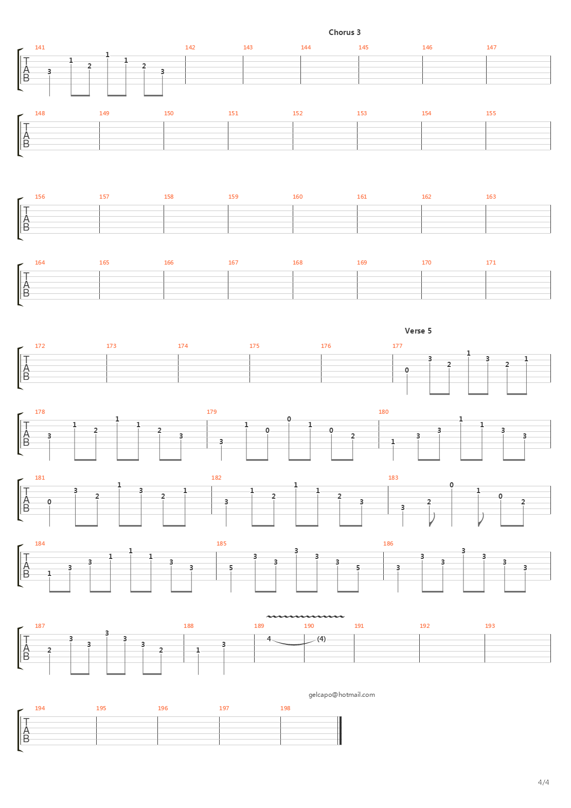 Replica吉他谱