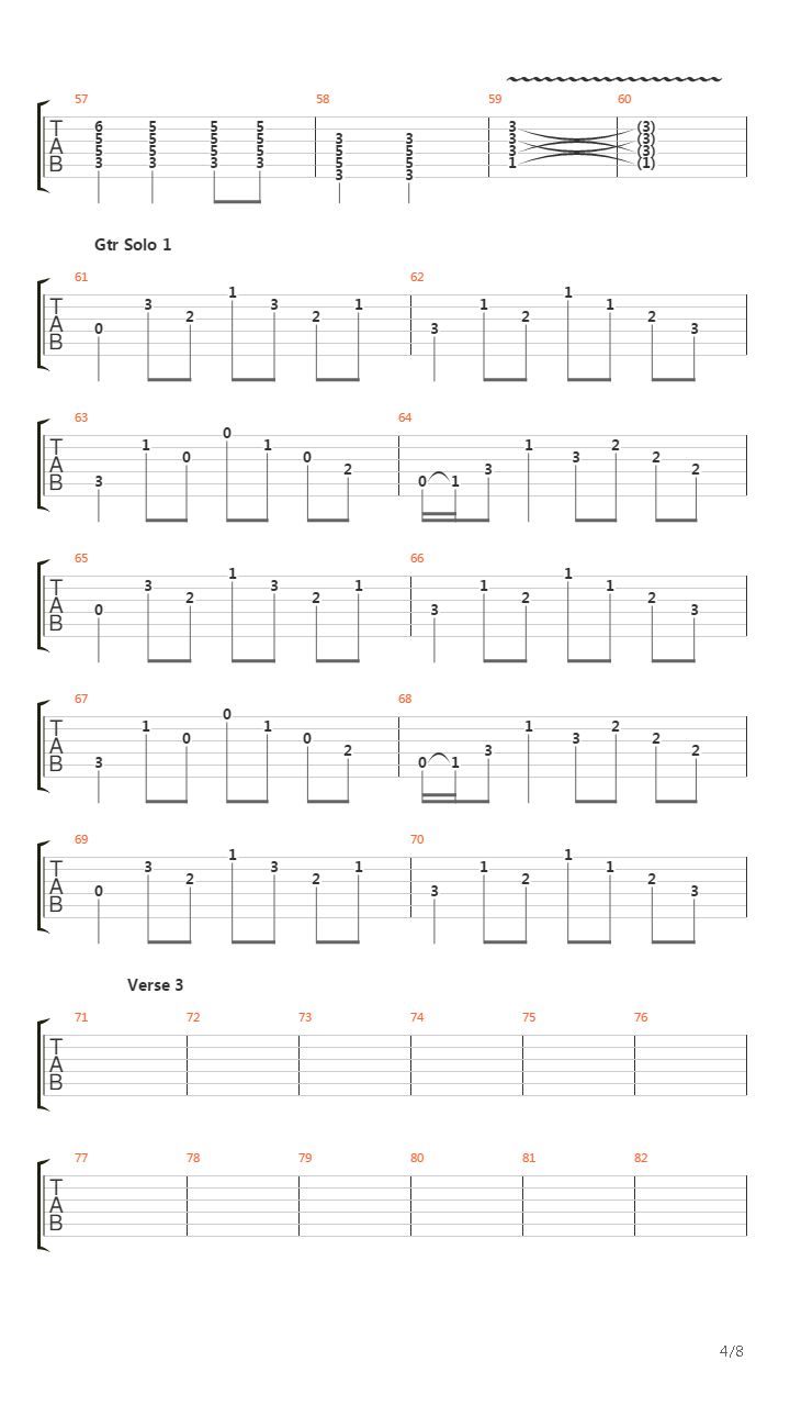 Replica吉他谱