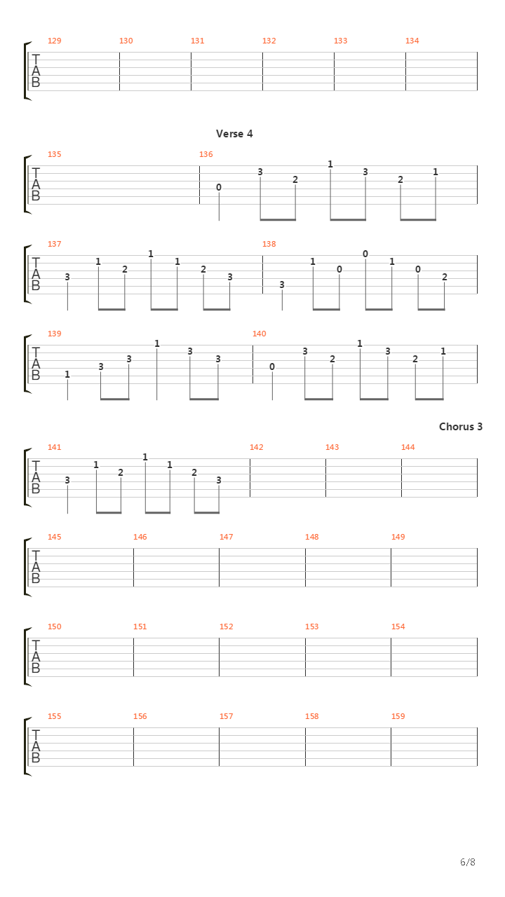 Replica吉他谱