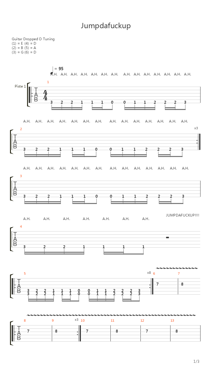 Jumpdafuckup吉他谱