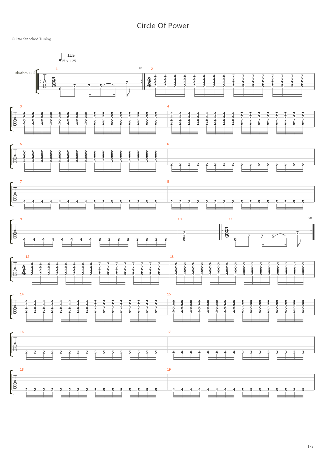Circle Of Power吉他谱