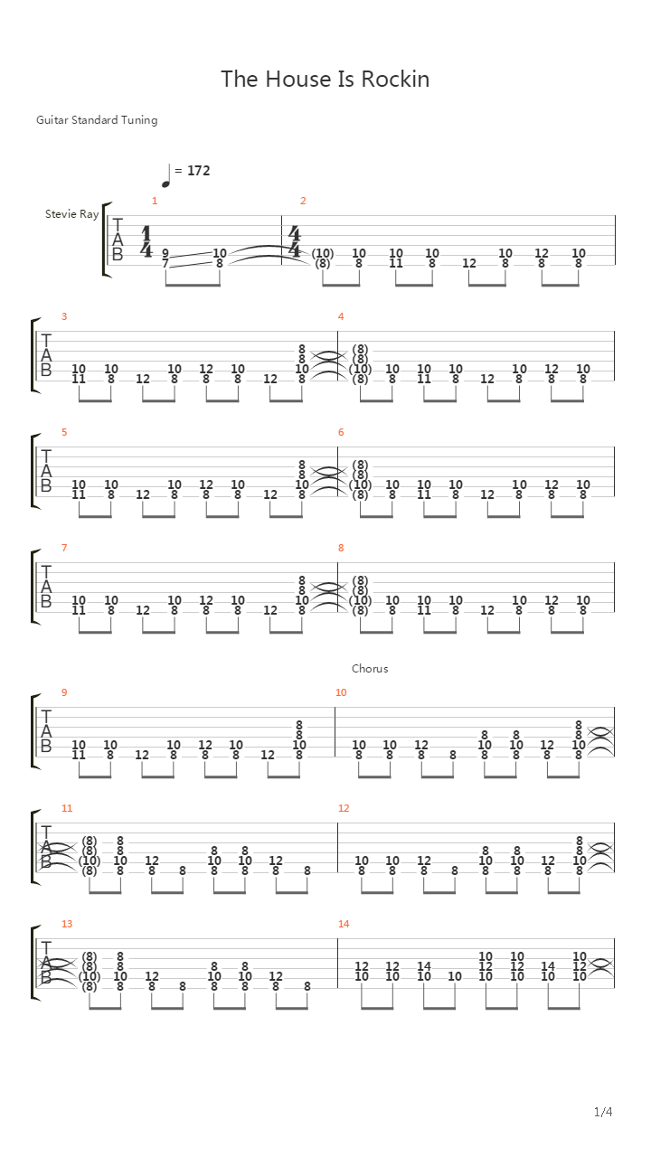 The House Is Rockin吉他谱