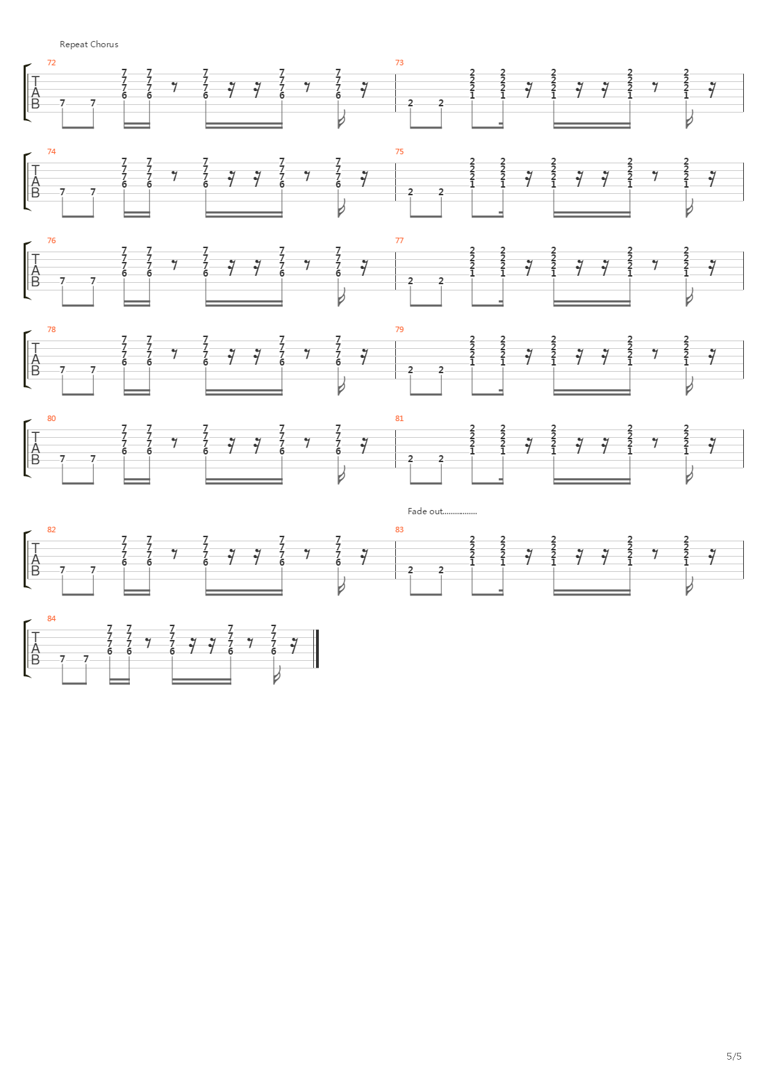 Tightrope吉他谱