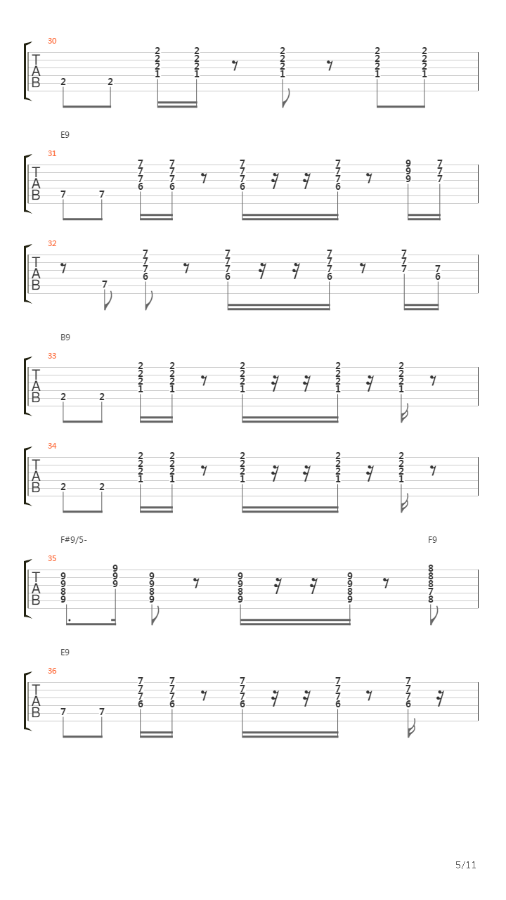 Tightrope吉他谱