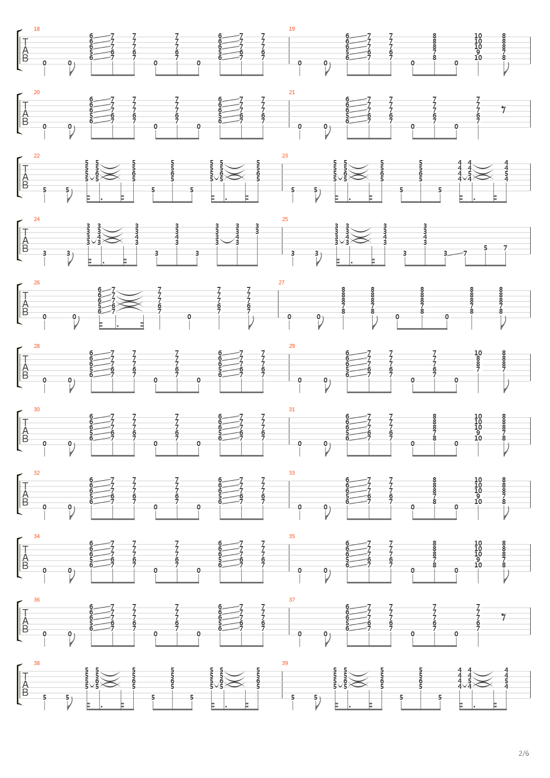 Wall Of Denial吉他谱