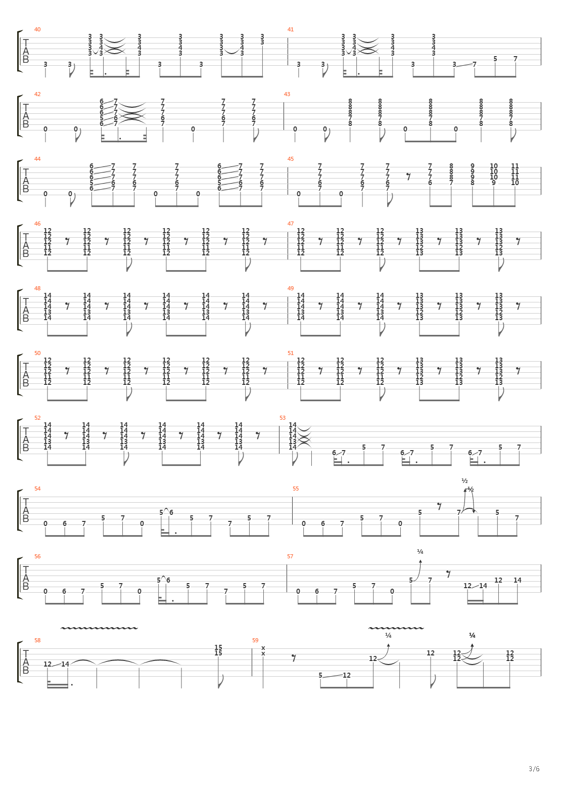 Wall Of Denial吉他谱