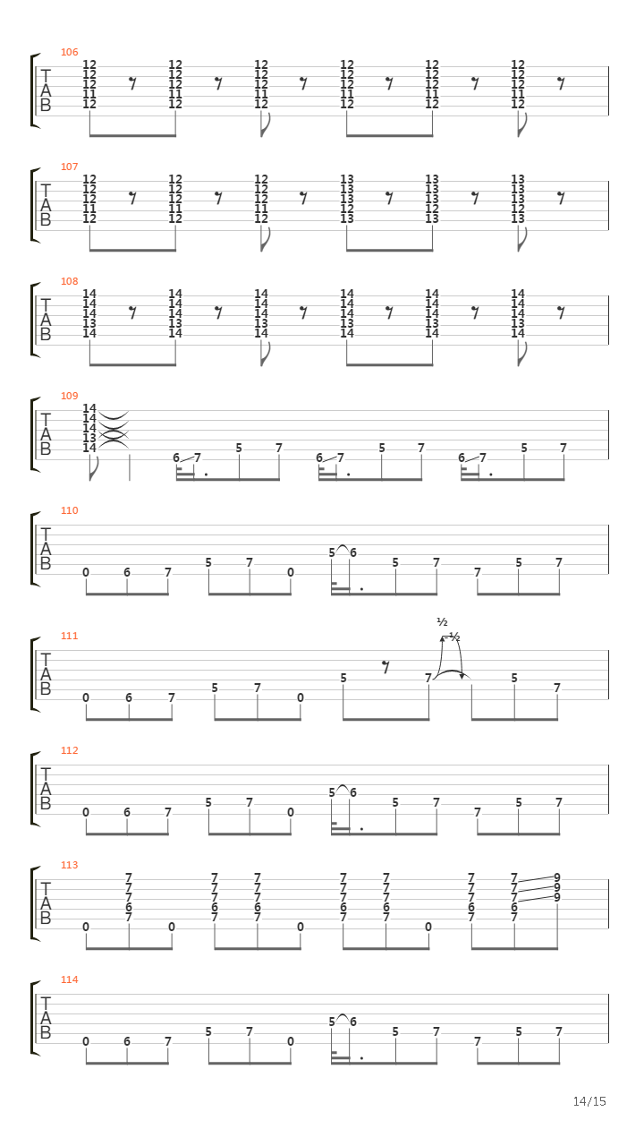 Wall Of Denial吉他谱