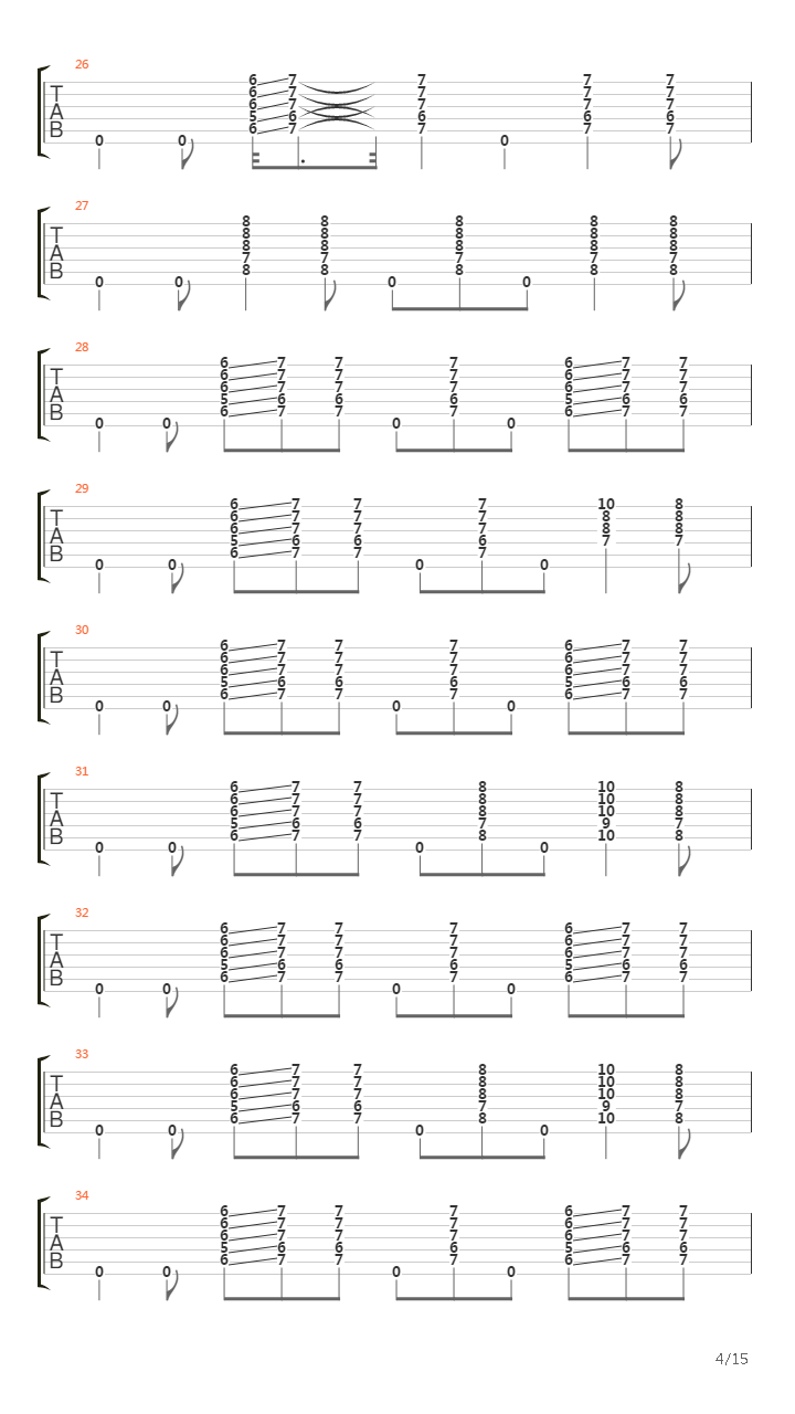 Wall Of Denial吉他谱