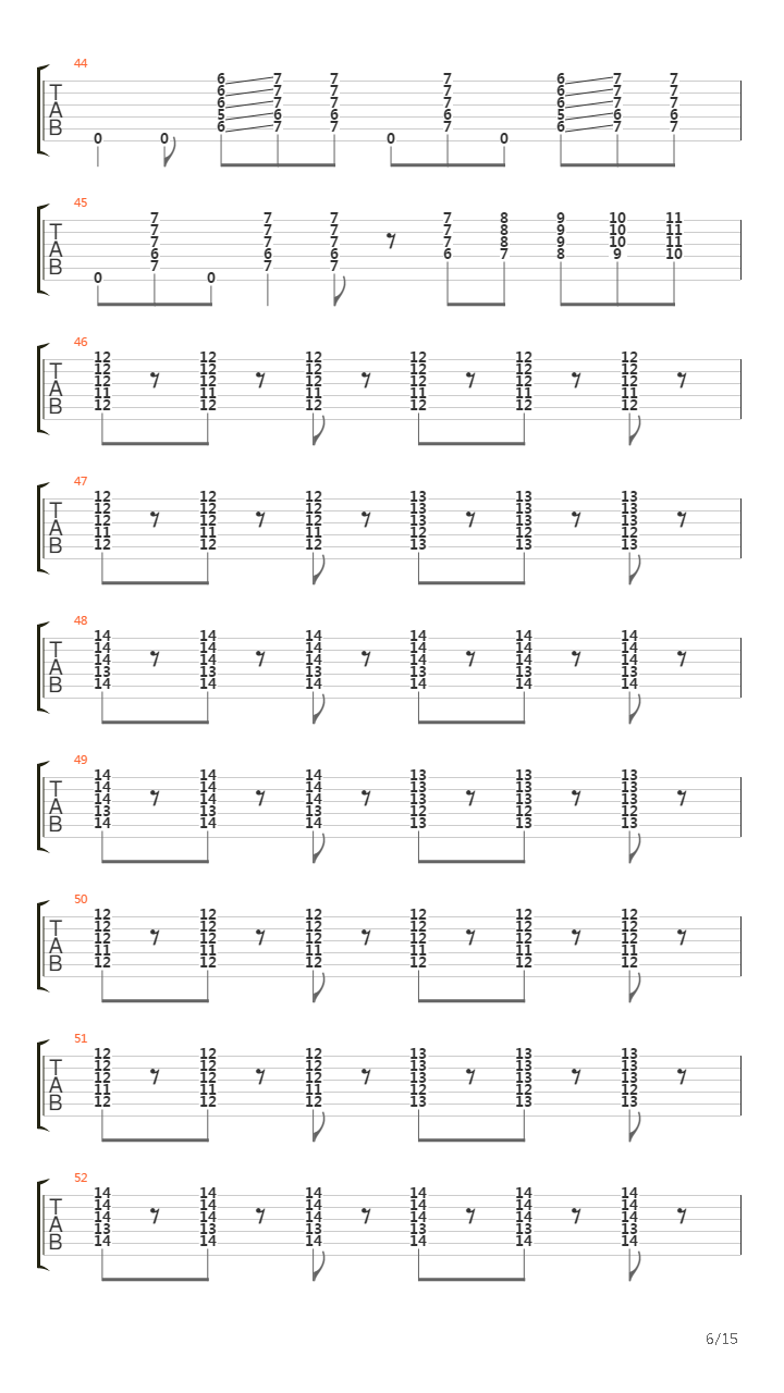 Wall Of Denial吉他谱