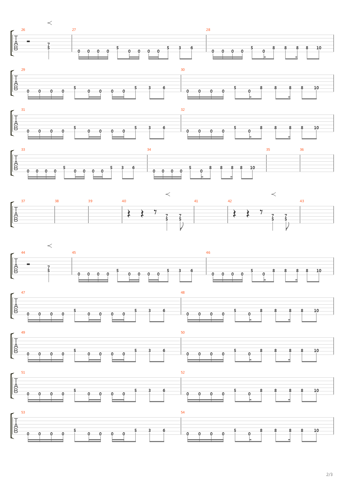 Tumult吉他谱